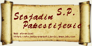 Stojadin Papestijević vizit kartica